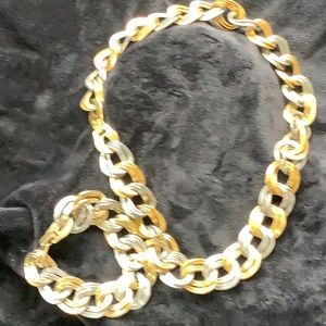 Three piece necklace and bracelet and earring set